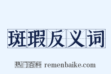 斑瑕反义词是什么意思的图片